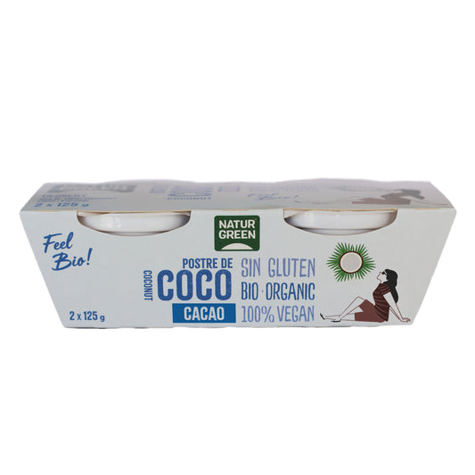 Postre de Coco y Cacao Bio (2x125 g) NaturGreen