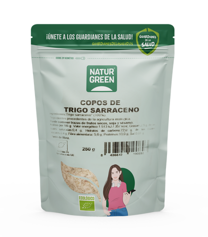 Pack 10x Copos de Trigo Sarraceno Ecológicos 250 g NaturGreen