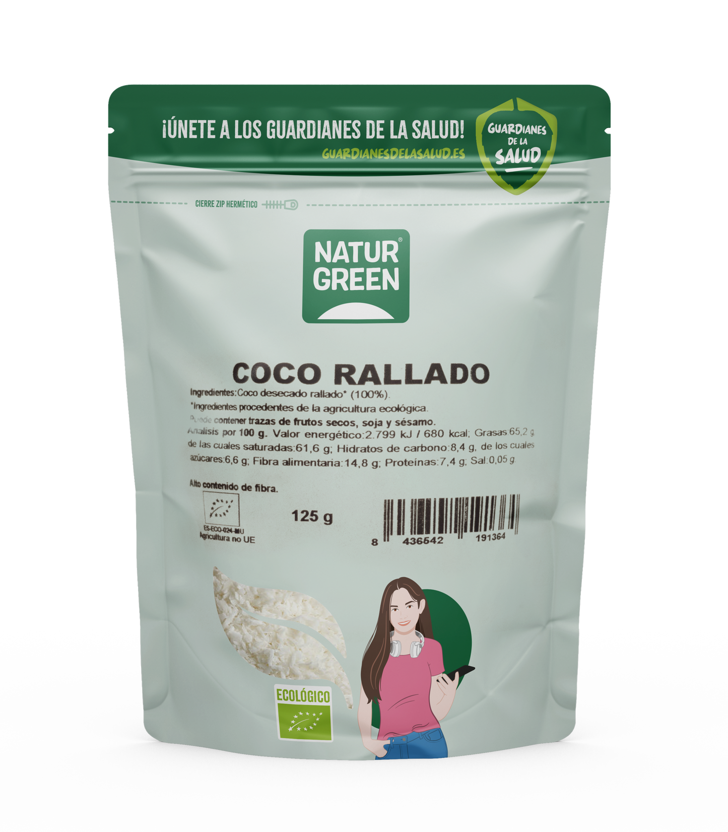 Pack 9x Coco Ecológico Rallado 125g NaturGreen