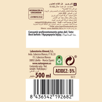 Vinagre de Sidra de Manzana Ecológico 500 ml NaturGreen