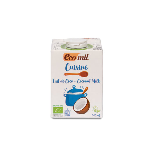 Leche de coco Bio para cocinar 500ml Ecomil