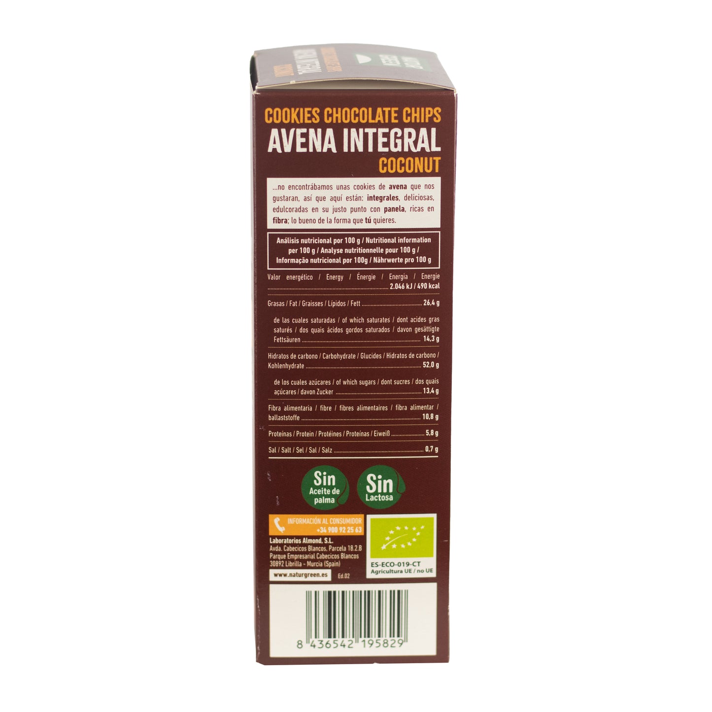 Cookie de Avena Integral con Coco Bio 140g NaturGreen