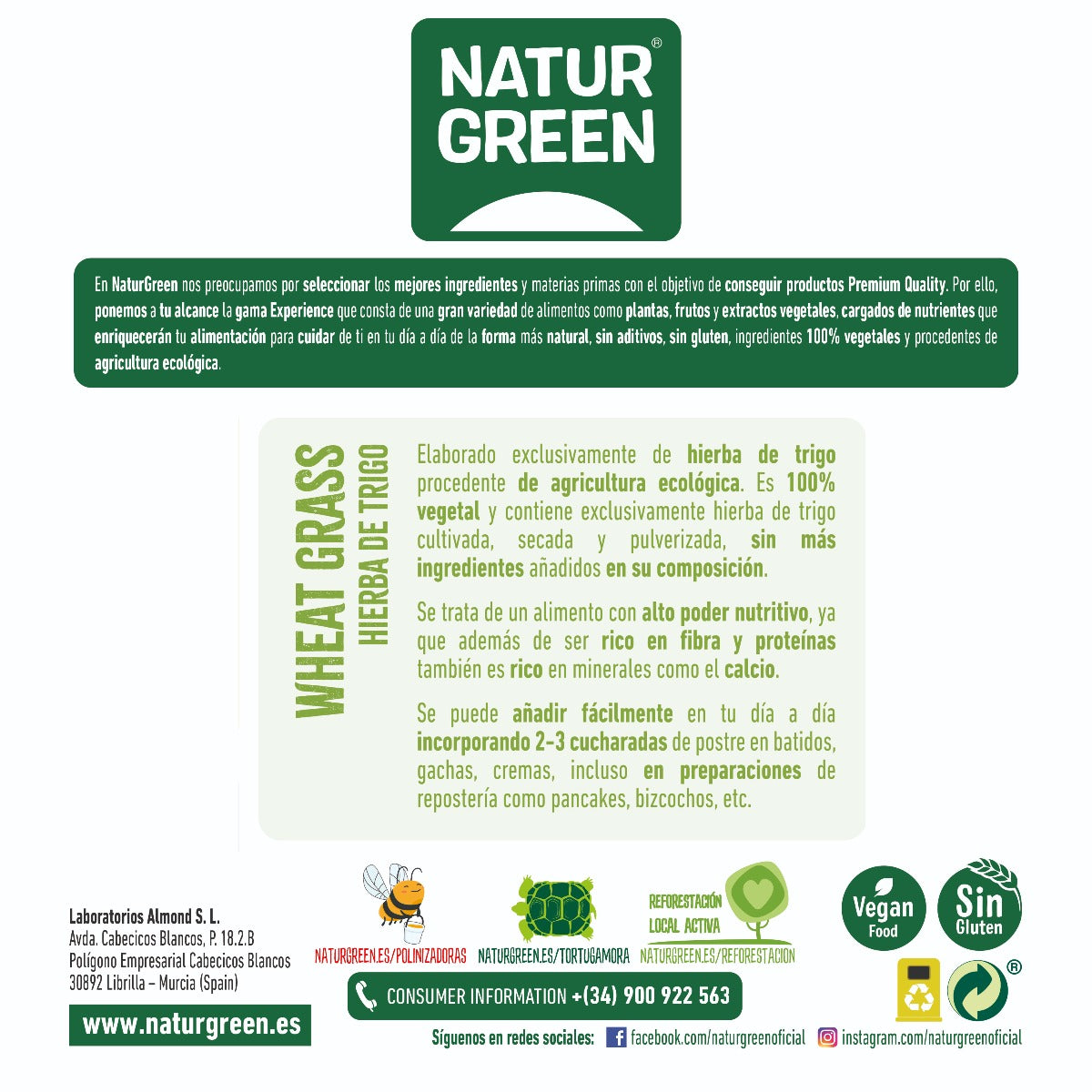 Hierba de Trigo Ecológica 150g NaturGreen