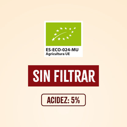 Pack 6x Vinagre de granada sin filtrar Bio 500ml Naturgreen