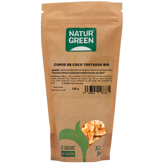 NaturGreen Chips de coco tostados salados Bio 125g