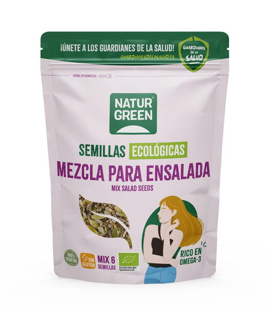 Mezcla 6 Semillas Ecológicas para Ensalada 200g NaturGreen