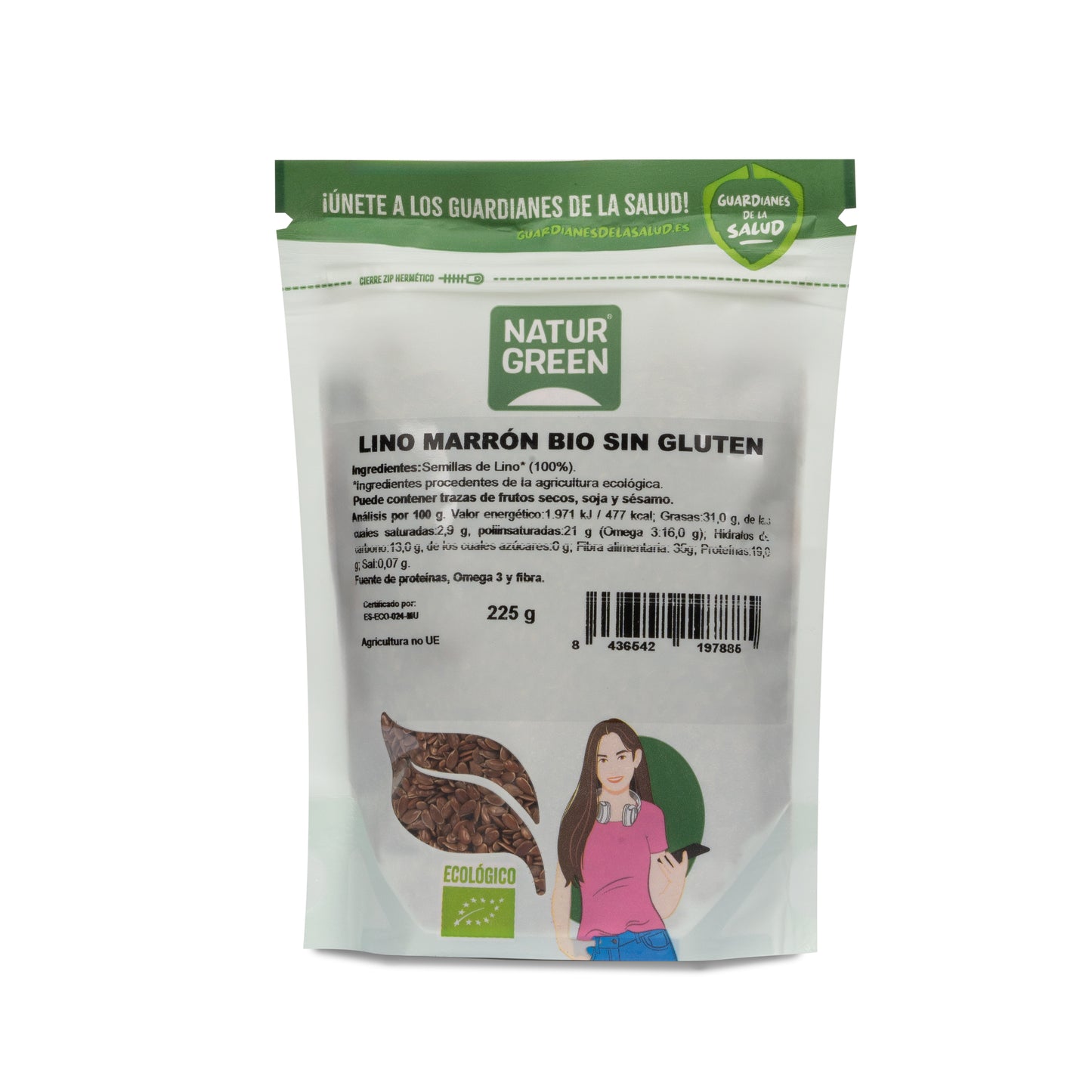 Lino Marrón Ecológico 225g NaturGreen