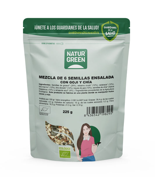 Mezcla 6 Semillas Ensalada Goji y Chía Bio 225 g NaturGreen