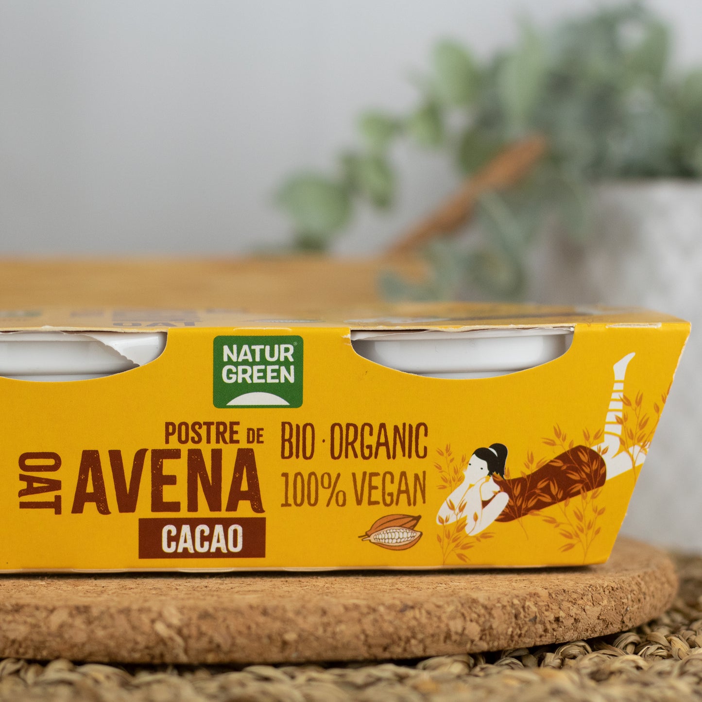 Postre de Avena y Cacao Bio (2x125 g) NaturGreen