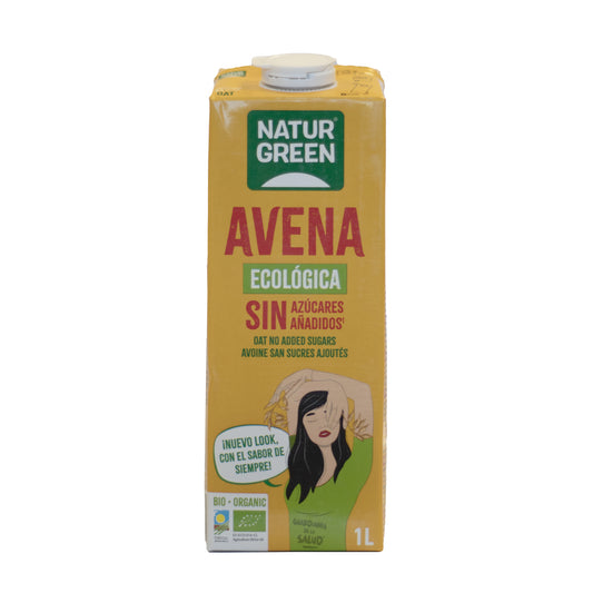 Bebida de Avena Ecológica Sin Azúcares Añadidos 1L NaturGreen