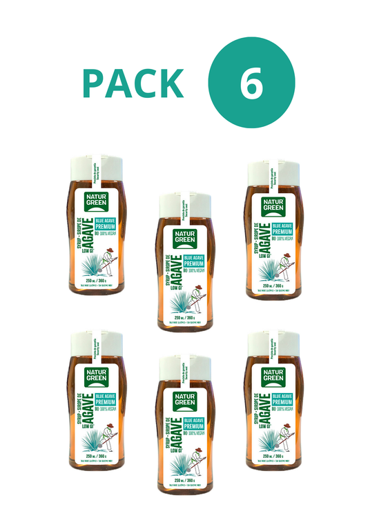 Pack 6x Sirope de Agave Ecológico 250 ml NaturGreen
