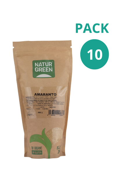 Pack 10x Amaranto Ecológico 450g NaturGreen