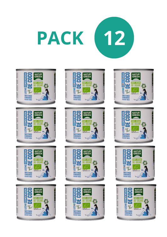 Pack 12x Leche condensada de coco 210ml NaturGreen