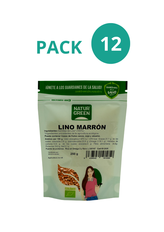 Pack 12x Lino Marrón Ecológico 225g NaturGreen