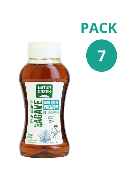 Pack 7x Sirope Ecológico de Agave 500 ml NaturGreen