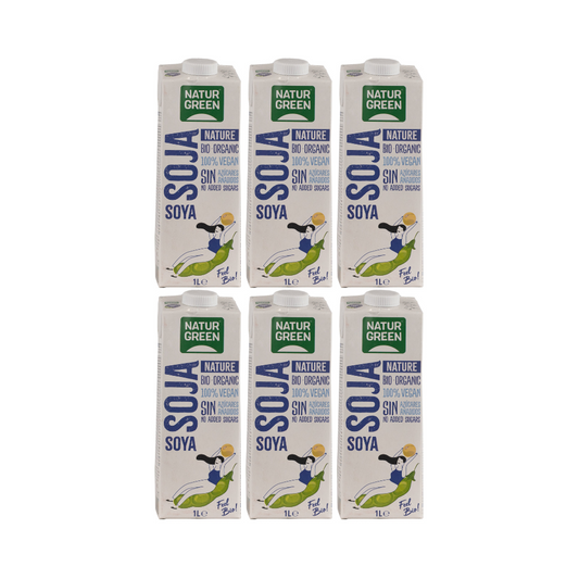 Pack 6x Bebida de Soja Natural Ecol�gica 1l NaturGreen