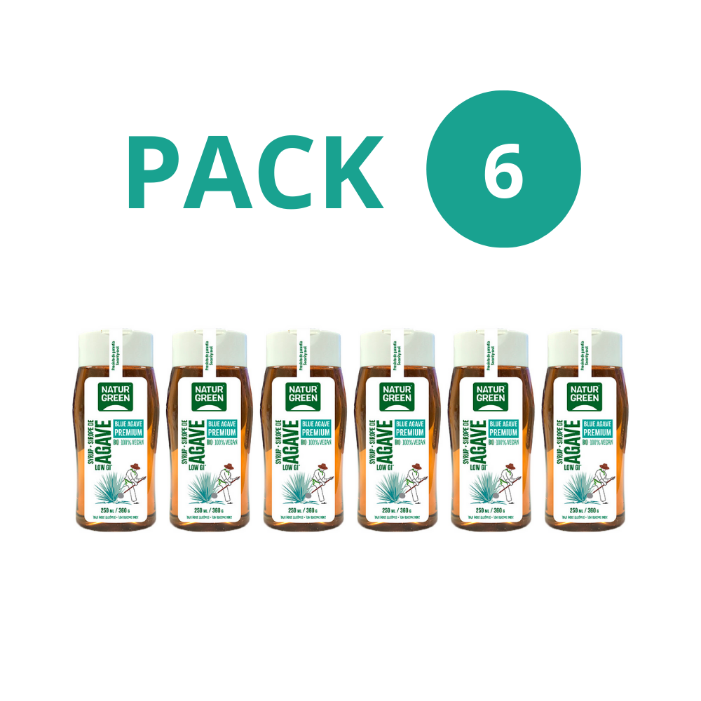 Pack 6x Sirope de Agave Ecológico 250 ml NaturGreen