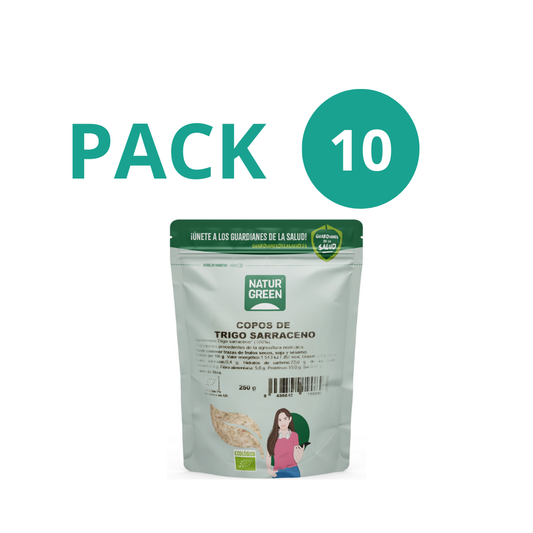 Pack 10x Copos de Trigo Sarraceno Ecol�gicos 250 g NaturGreen