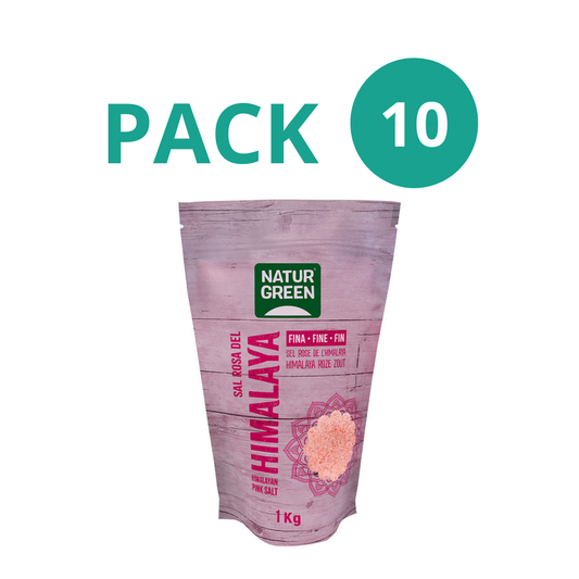 Pack 10x Sal Rosa del Himalaya Fina 1 kg NaturGreen