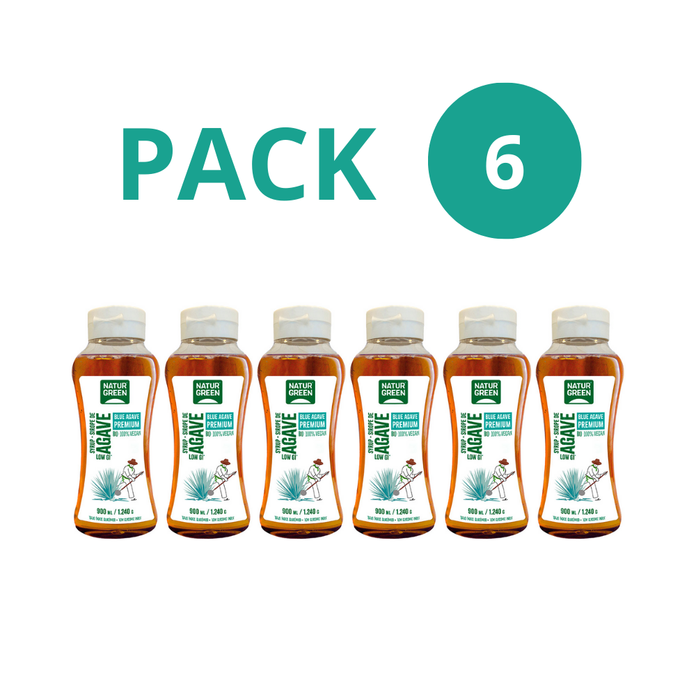 Pack 6x Sirope de Agave Ecológico 900 ml NaturGreen