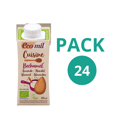 Pack 24x Bechamel de almendra Bio para cocinar 200ml Ecomil