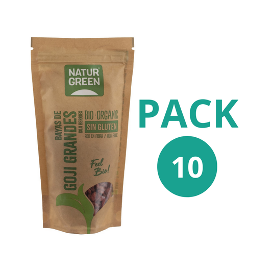 Pack 10x Bayas de Goji Ecológicas Grandes 200g NaturGreen