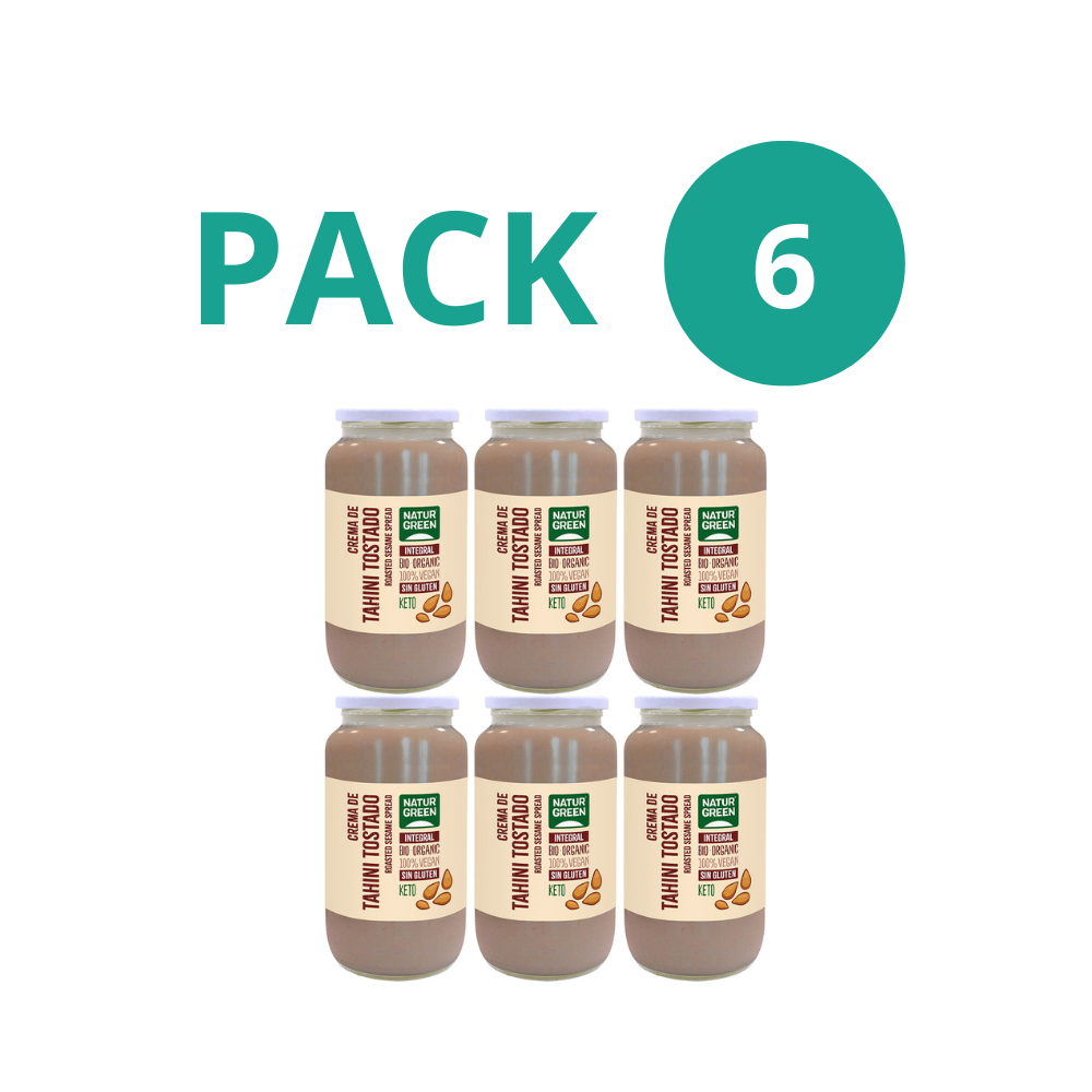 Pack 6x Tahín de Sésamo Tostado Ecológico 800g NaturGreen