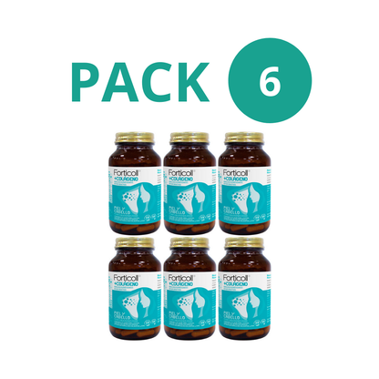 Pack 6x Col�geno BioActivo Piel y Cabello 120 comprimidos Forticoll