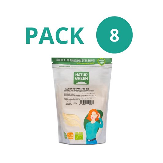 Pack 8x Harina de Garbanzo Ecológica 500 g NaturGreen