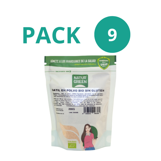 Pack 9x Harina de Dátil Bio 200 g NaturGreen