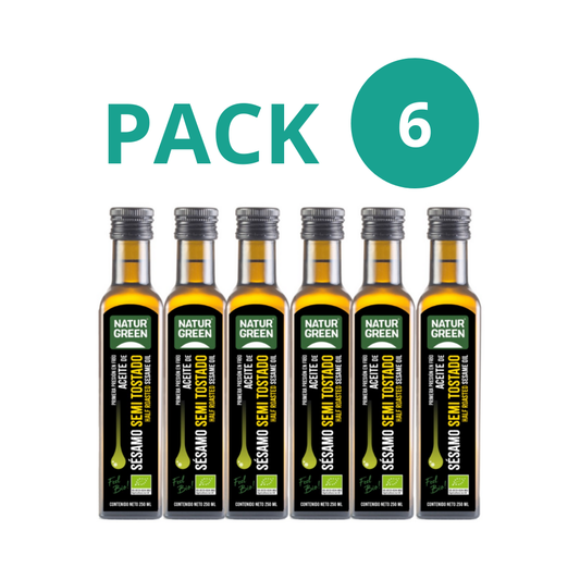 Pack 6x Aceite de Sésamo SemiTostado Ecológico 250 ml NaturGreen