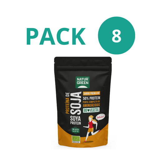 Pack 8x NaturGreen Proteína de soja 50% Bio 375 g