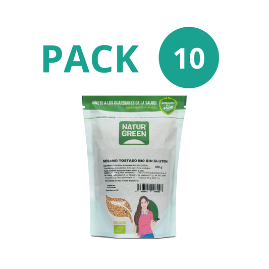 Pack 10x Sésamo Tostado Ecológico 400g NaturGreen