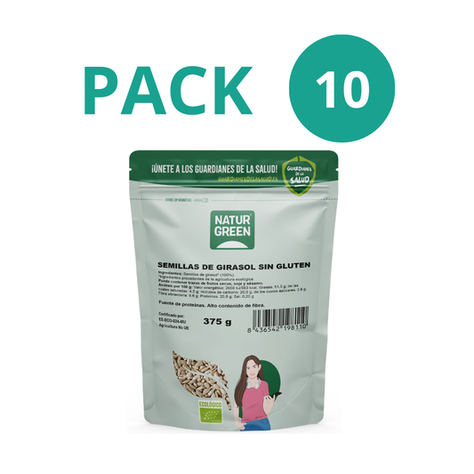 Pack 10x Semillas de Girasol Ecológicas 375g NaturGreen