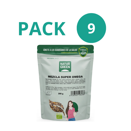 Pack 9x Mezcla de Semillas Bio Super Omega 200g NaturGreen