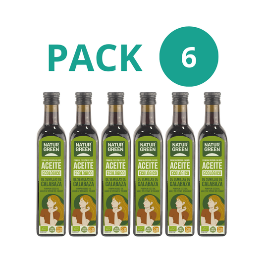 Pack 6x Aceite de Semillas de Calabaza Ecológico 500 ml NaturGreen