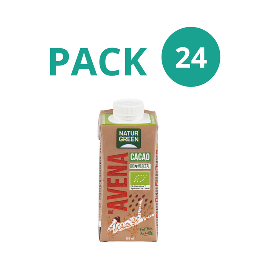 Pack 24x Bebida de Avena y Cacao Bio 200 ml NaturGreen