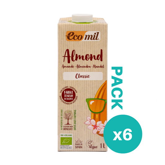 Pack 6x Bebida de Almendra Ecológica Classic 1l Ecomil