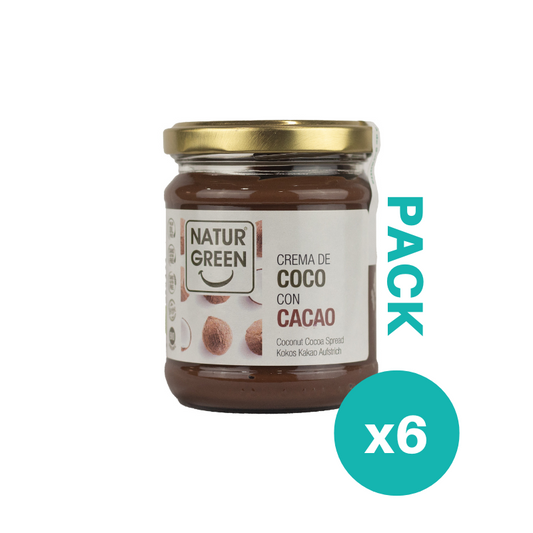 Pack 6x Crema de Coco y Cacao Ecológica 200g NaturGreen