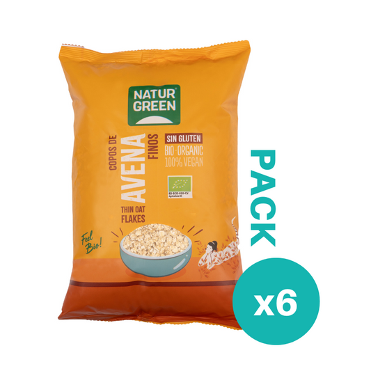 Pack 6x Copos de Avena Finos Bio 1kg NaturGreen
