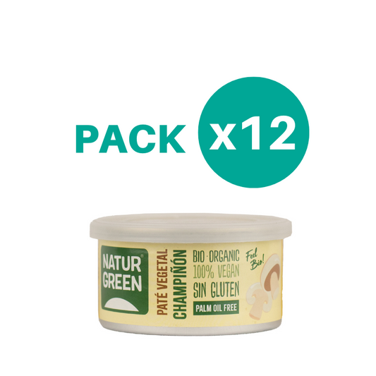 Pack 12x Paté de Champiñon Ecológico 125 g NaturGreen