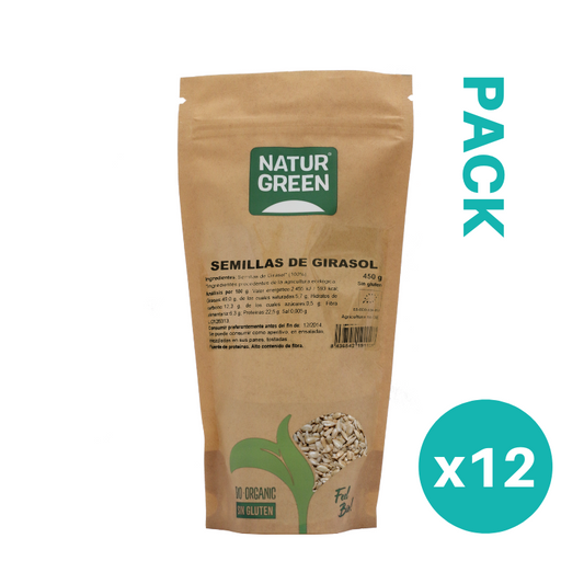 Pack 12x Semillas de Girasol Ecológicas 450g NaturGreen